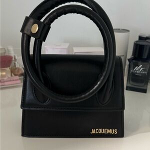 Jacquemus Black Mini Bag with Gold Accents